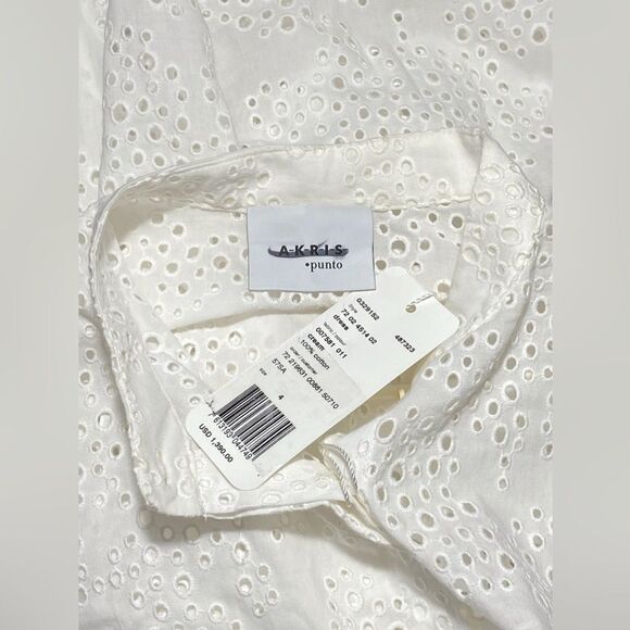 AKRIS PUNTO Eyelet Lace Flounce-Hem Dress size 4 - Picture 11 of 14